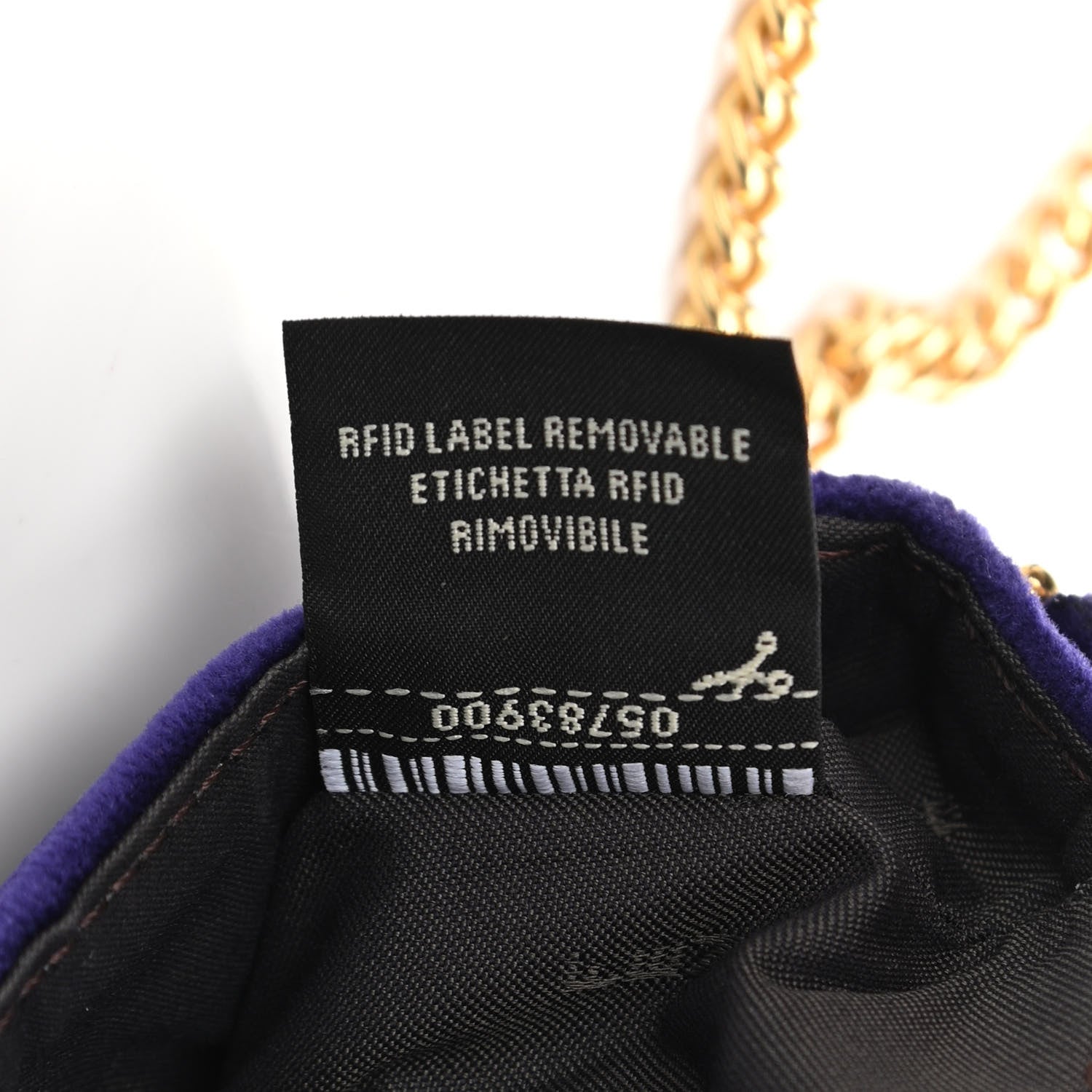 Fendi Velluto FF Embossed Mini Baguette Viola Plus 9 of 12