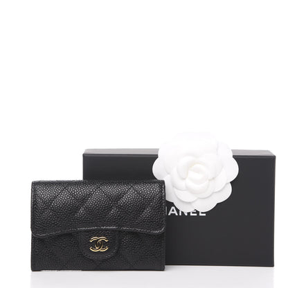 Chanel Caviar Quilted Flap Card Holder Black 8 of 8