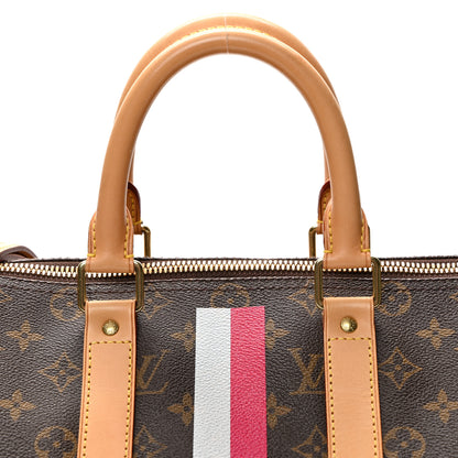 Louis Vuitton Monogram My LV Heritage Keepall Bandouliere 45 Fuchsia White 4 of 10