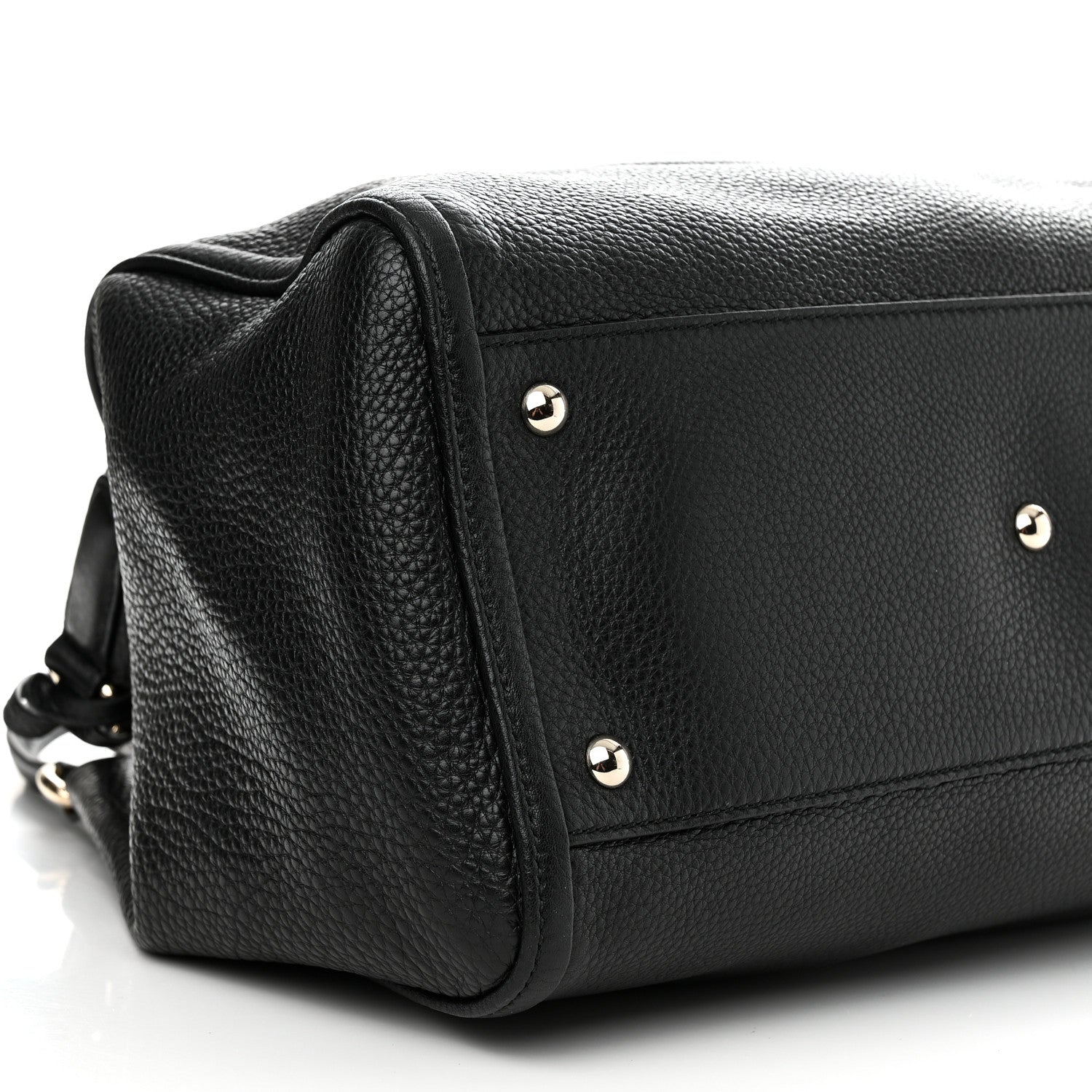 Gucci Pebbled Calfskin Medium Soho Shoulder Bag Black 9 of 10