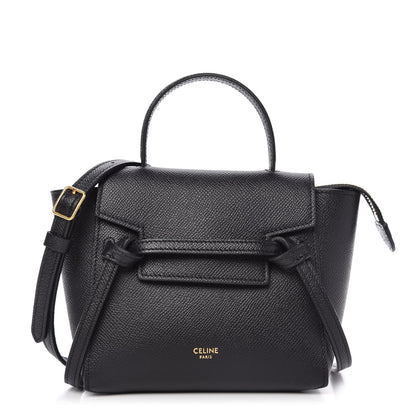Celine Grained Calfskin Pico Belt Bag Black 1 of 9