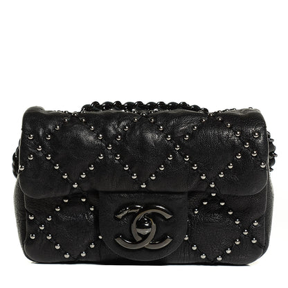 Chanel Lambskin Studded Metal Beauty Mini Flap Black 1 of 14