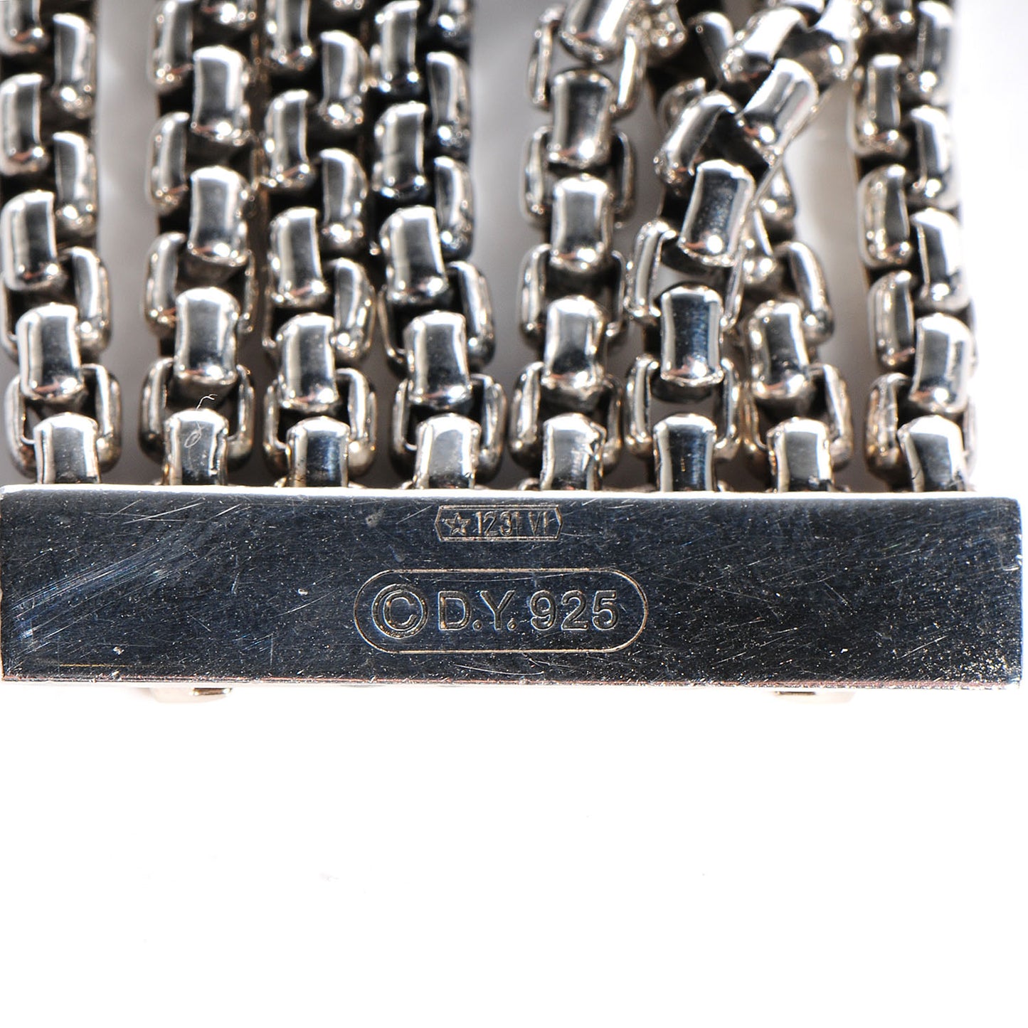 Sterling Silver Eight-Row Box Chain Bracelet