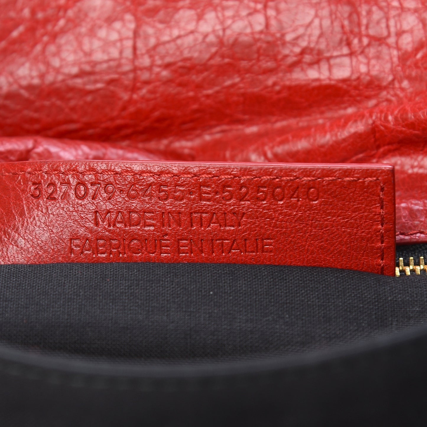 Agneau Giant 12 Gold Hardware Envelope Strap Clutch Rouge Lipstick