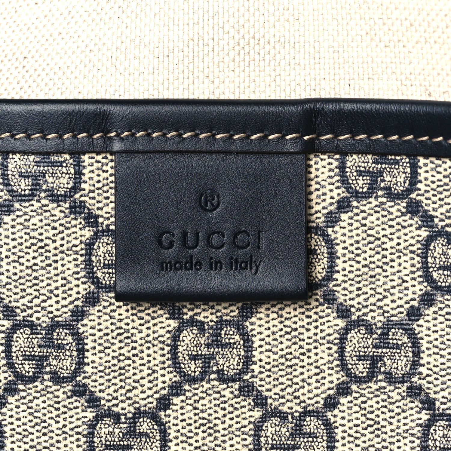 Gucci GG Plus Monogram Medium Signature Web Loop Tote Navy 6 of 9