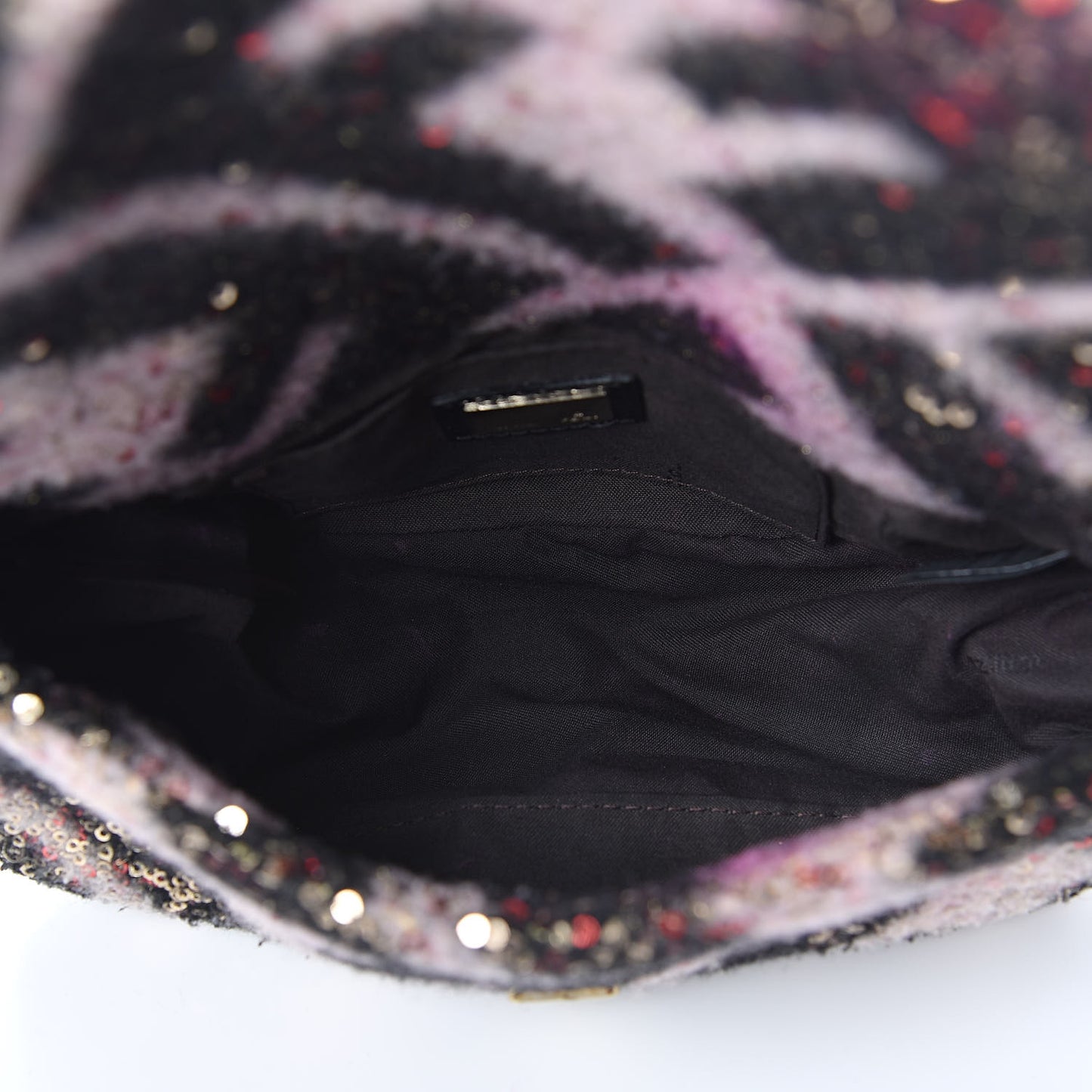 Wool Sequin Macro FF Diagonal Mini Mama Baguette