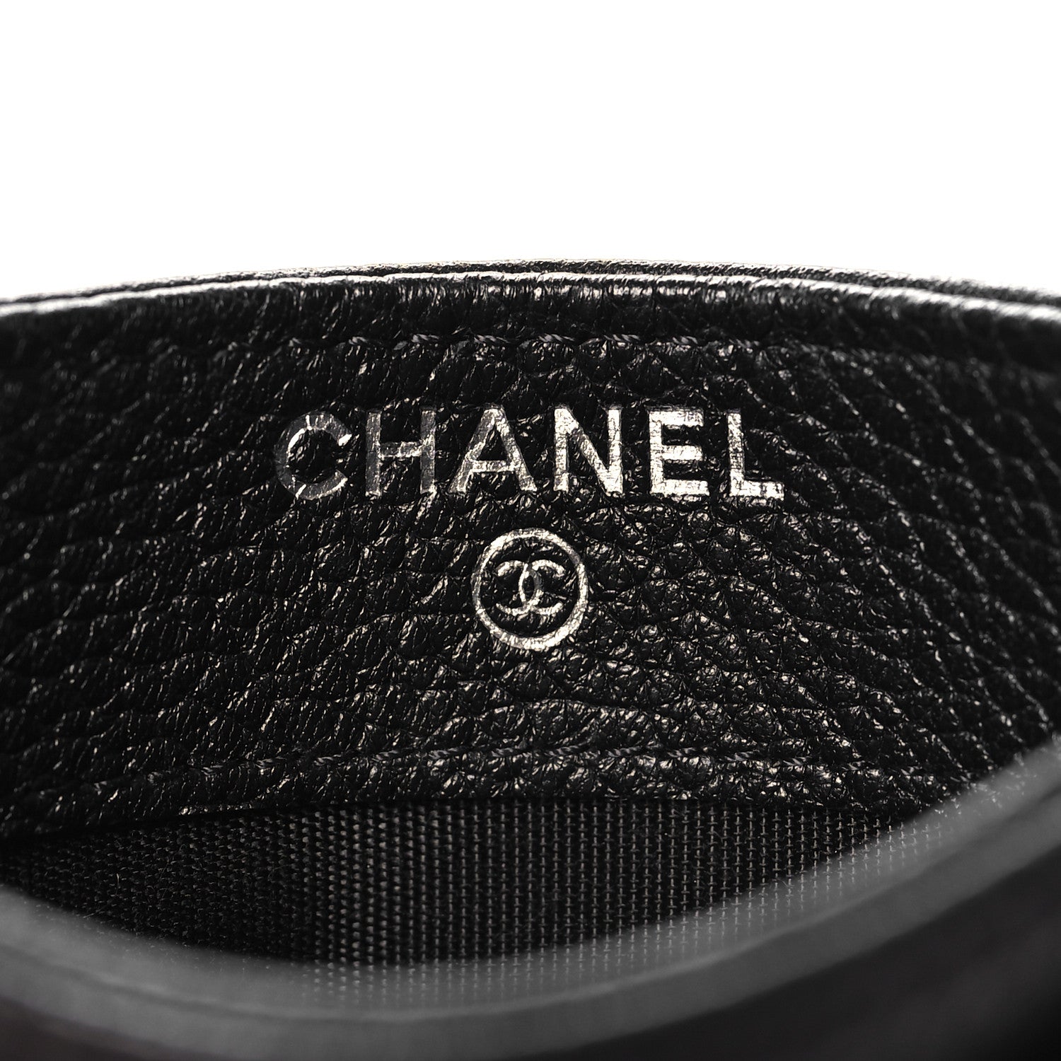 Chanel Grained Calfskin CC Card Holder Black 6 of 9