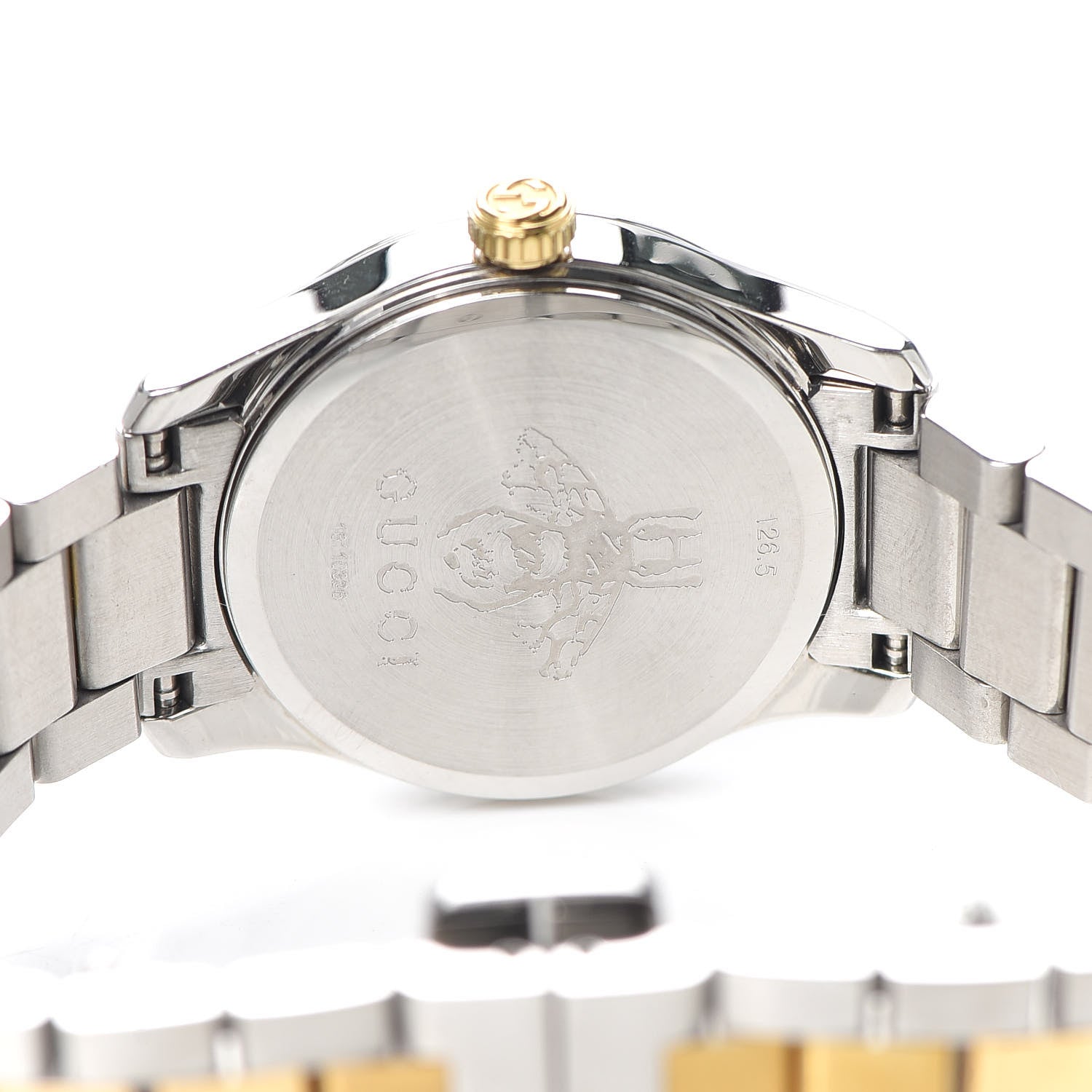 Gucci Stainless Steel 27mm G-Timeless Two Tone Cat Quartz Watch 4 of 6
