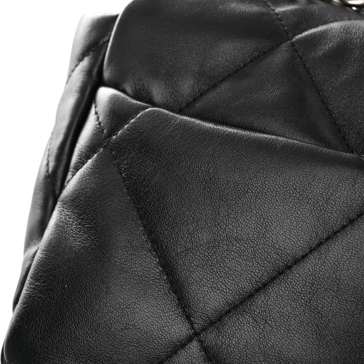Lambskin Quilted Medium Chanel 19 Flap Black