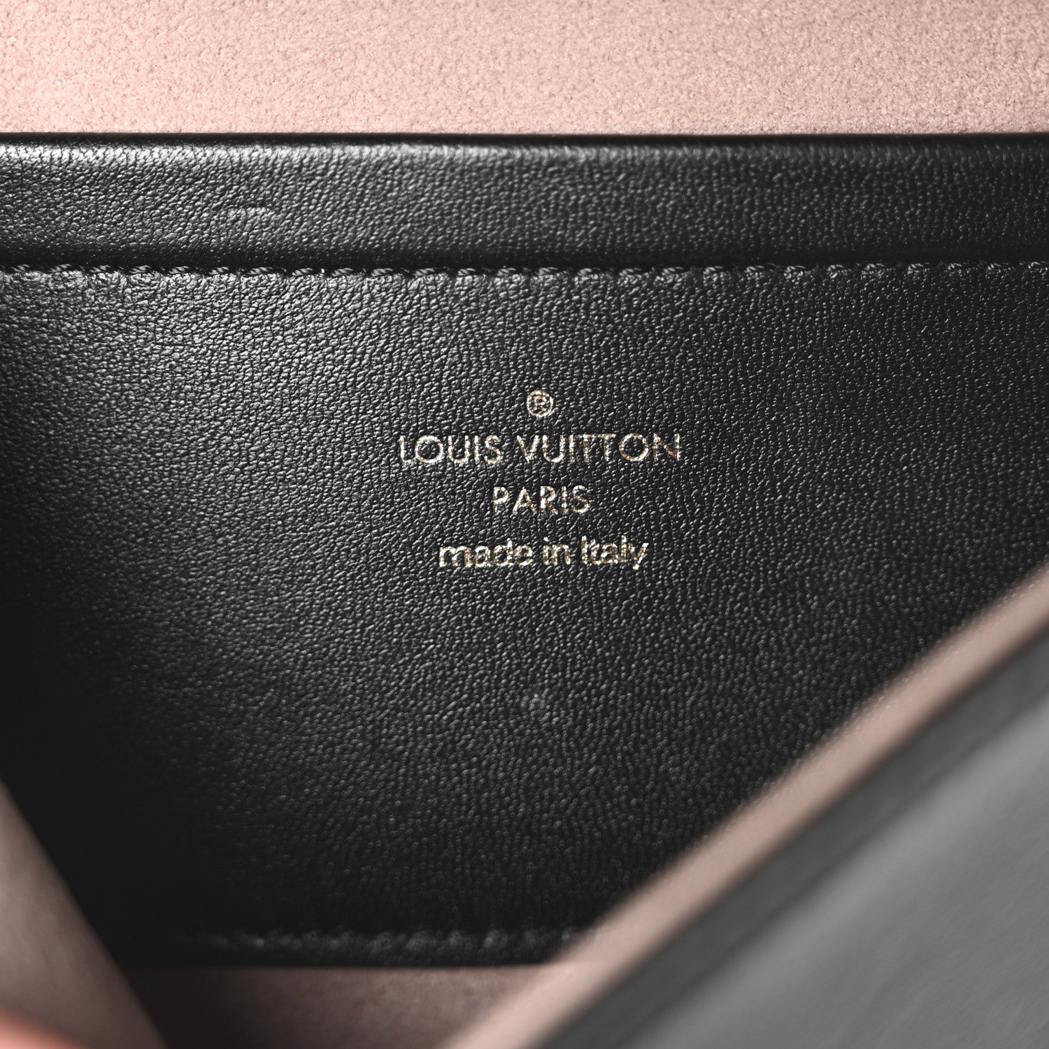 Louis Vuitton Lambskin Embossed Monogram Pochette Coussin Black 6 of 9