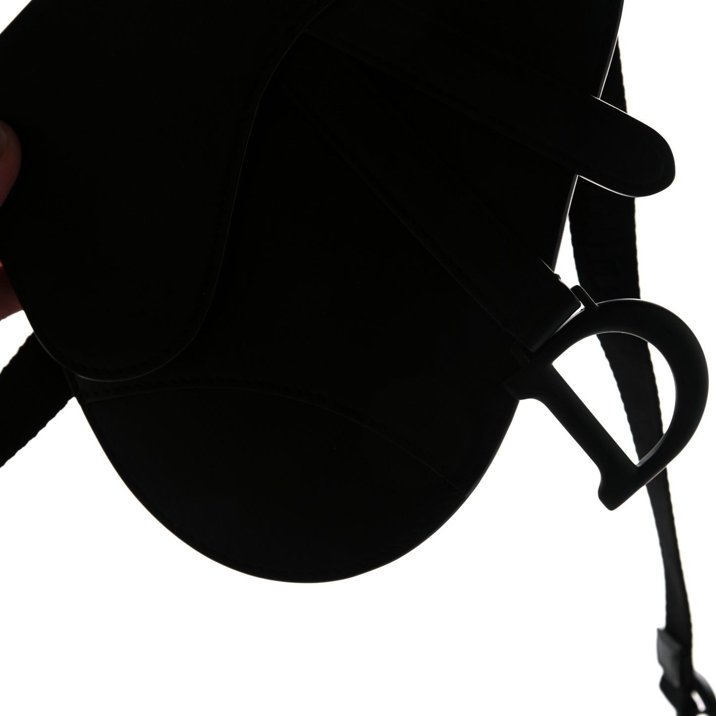 Ultra Matte Calfskin Saddle Belt Bag Black