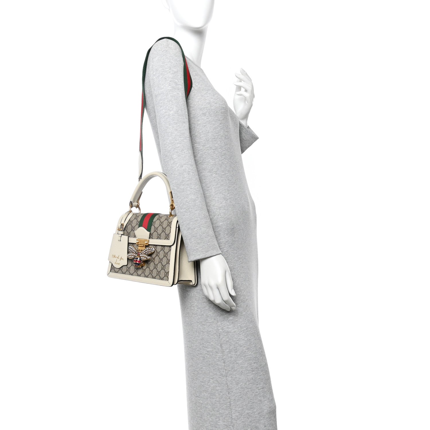 Gucci GG Supreme Monogram Small Queen Margaret Top Handle Bag White 2 of 11