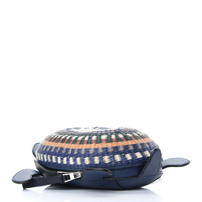 Loewe Raffia Calfskin Paula's Ibiza Turtle Pouch Ocean Multicolor 4 of 10