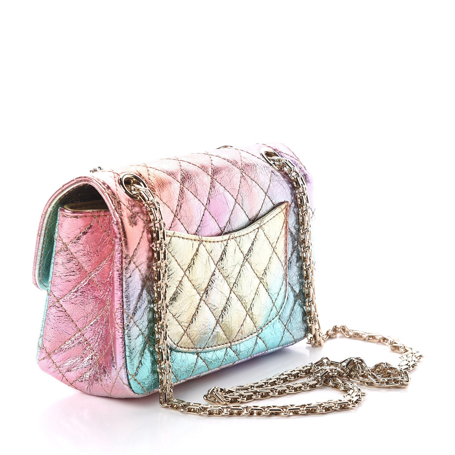 Chanel Metallic Goatskin Quilted Mini 2.55 Reissue Flap Multicolor 2 of 9
