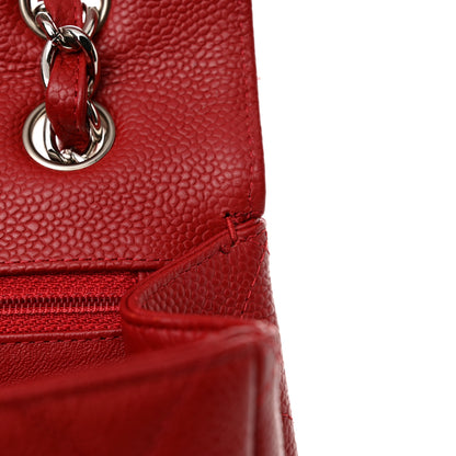 Chanel Caviar Quilted Maxi Single Flap Red 18 of 24