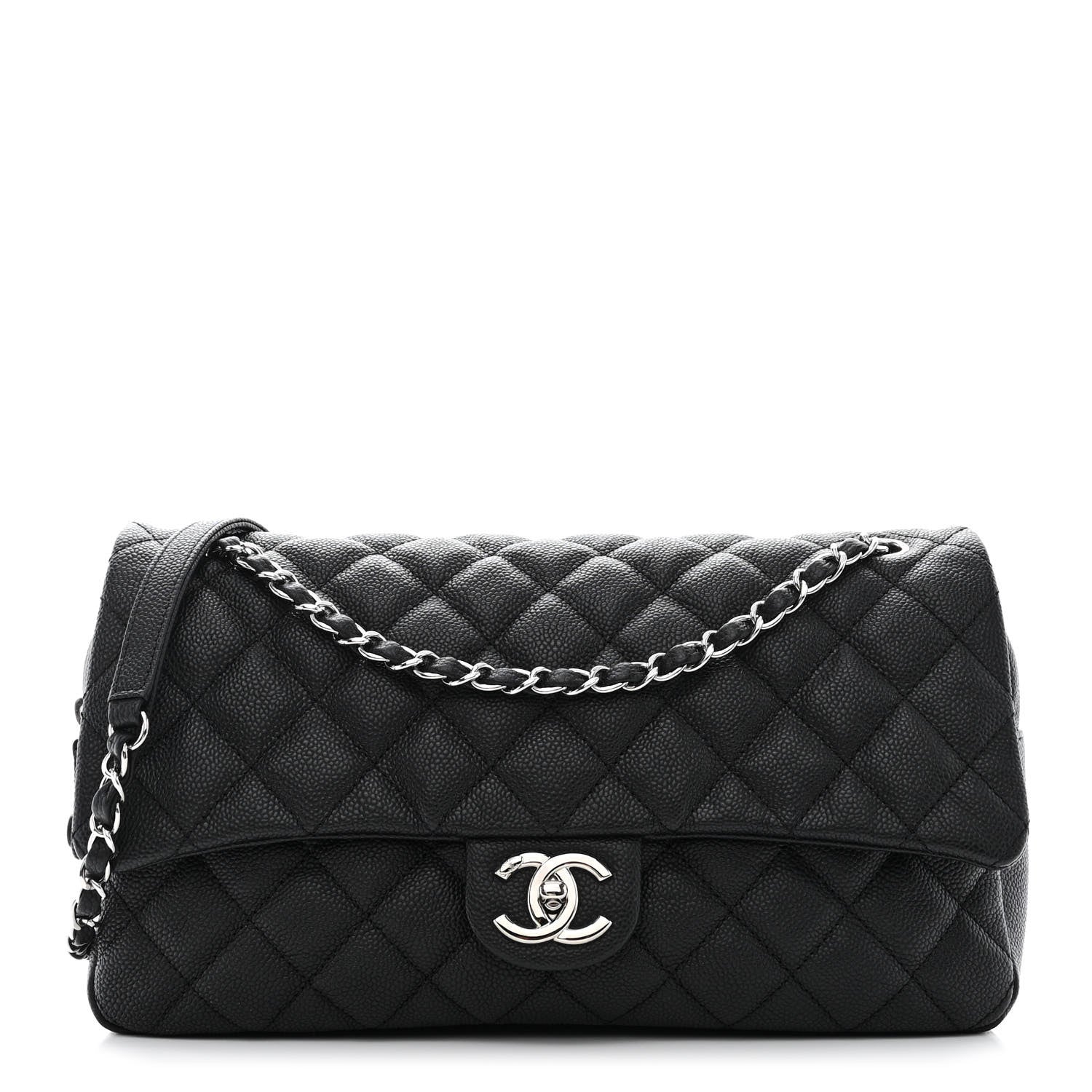 Chanel Caviar Quilted Jumbo Easy Flap Black 1 of 11