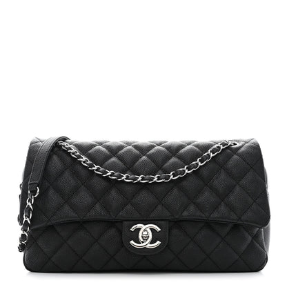 Chanel Caviar Quilted Jumbo Easy Flap Black 1 of 11