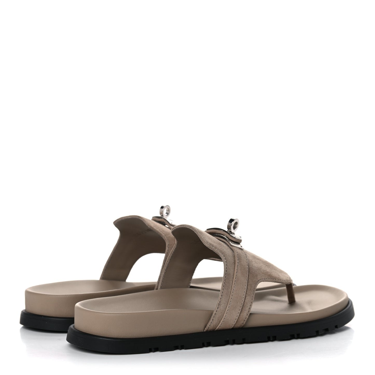 Suede Goatskin Womens Empire Sandals 38 Beige Sable