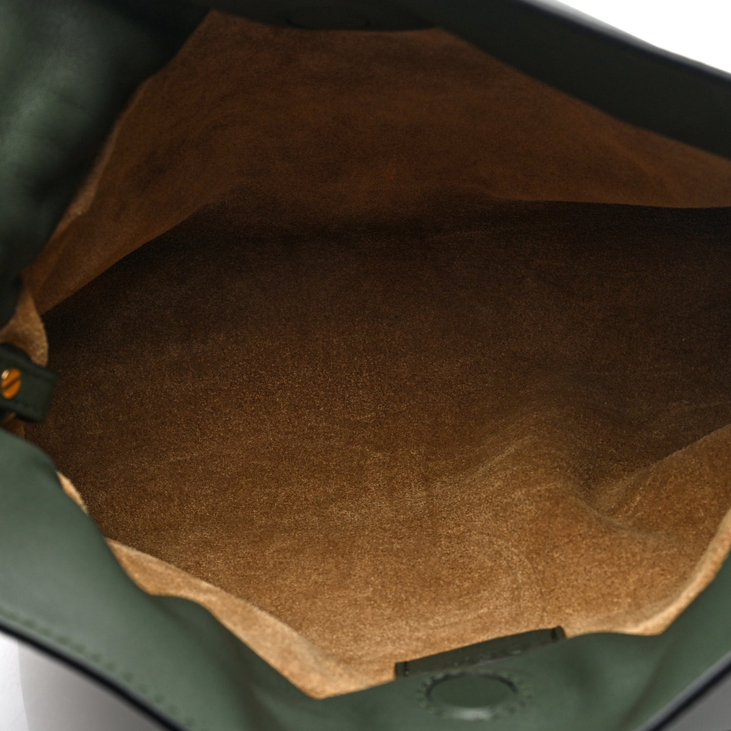 Calfskin Mini Flamenco Knot Clutch Vintage Khaki