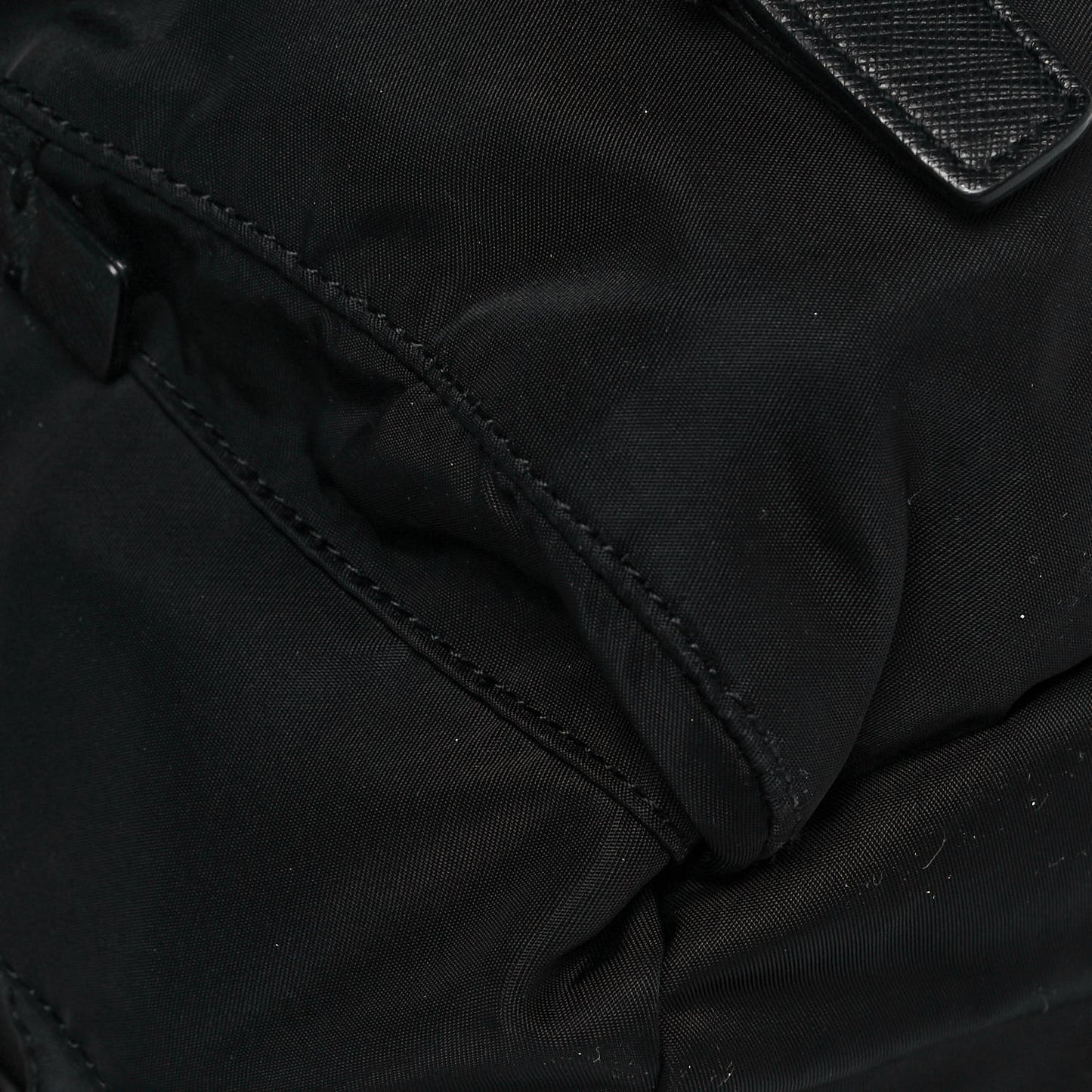 Nylon Vela Saffiano Backpack Black