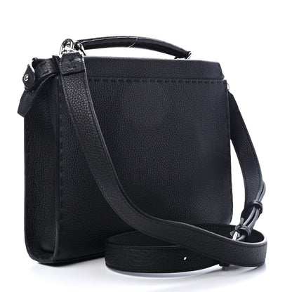Fendi Cuoio Romano Selleria Mini Peekaboo Iconic Fit Satchel Black 2 of 4