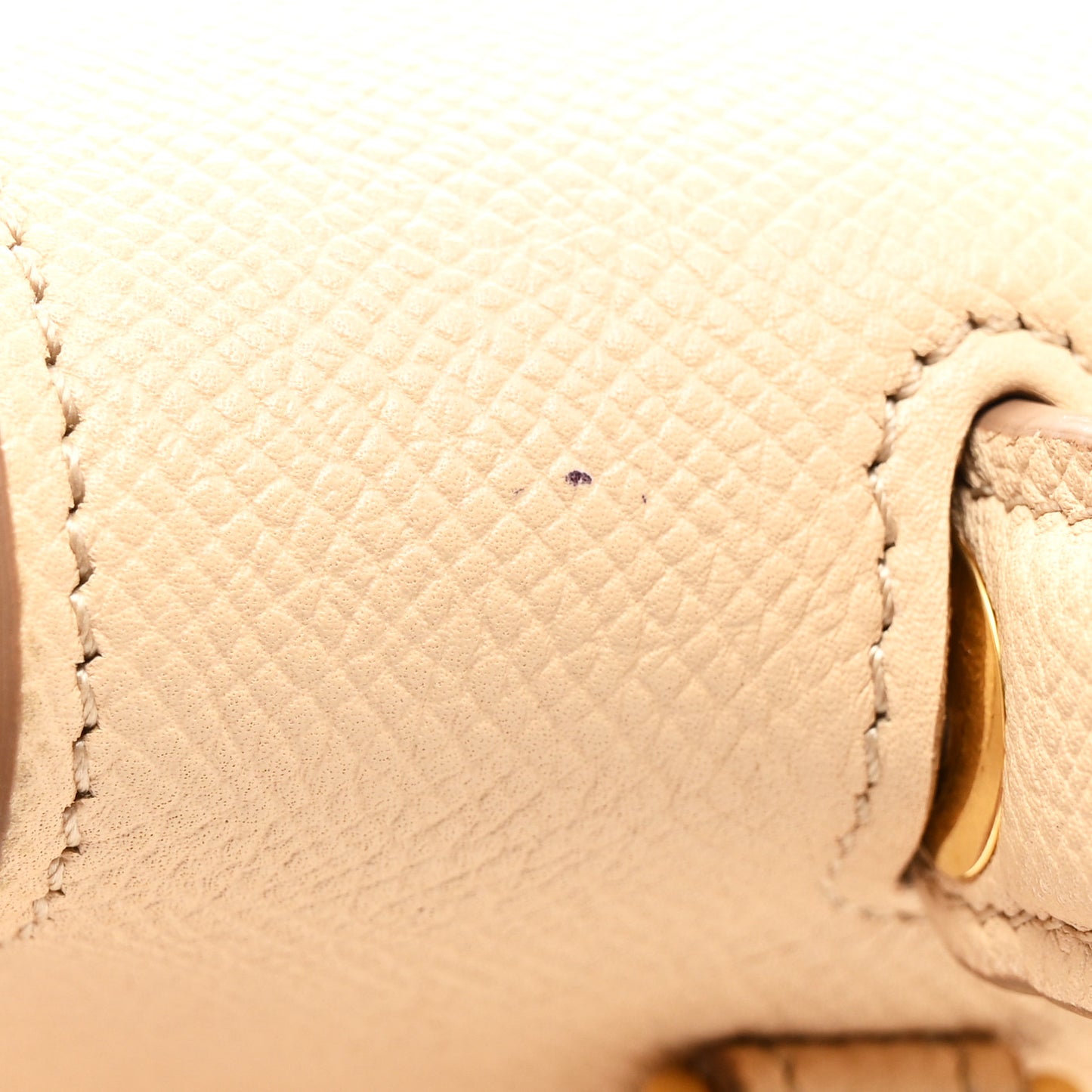 Grained Calfskin Micro Belt Bag Nude