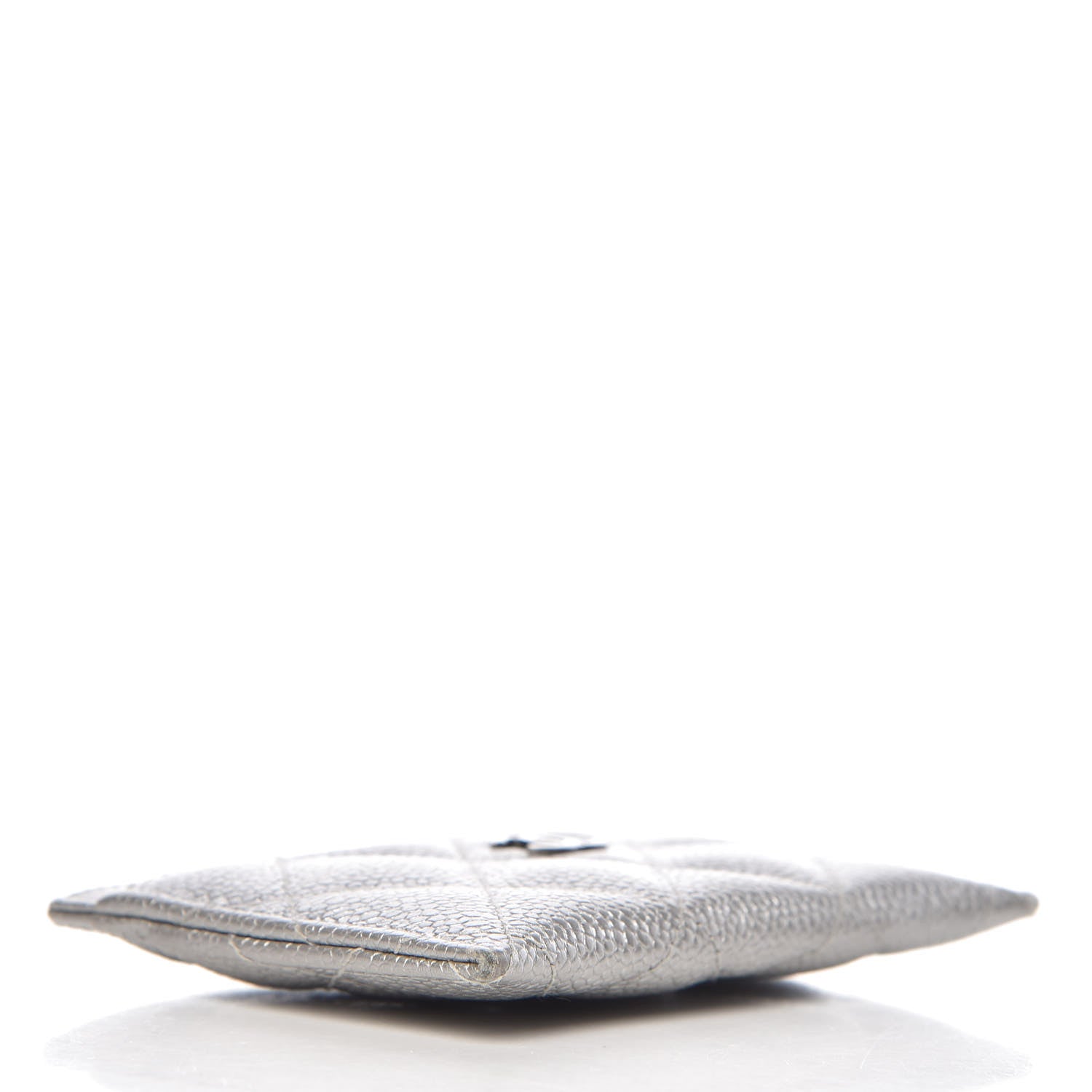 Chanel Metallic Caviar Quilted Card Holder Silver 7 of 16