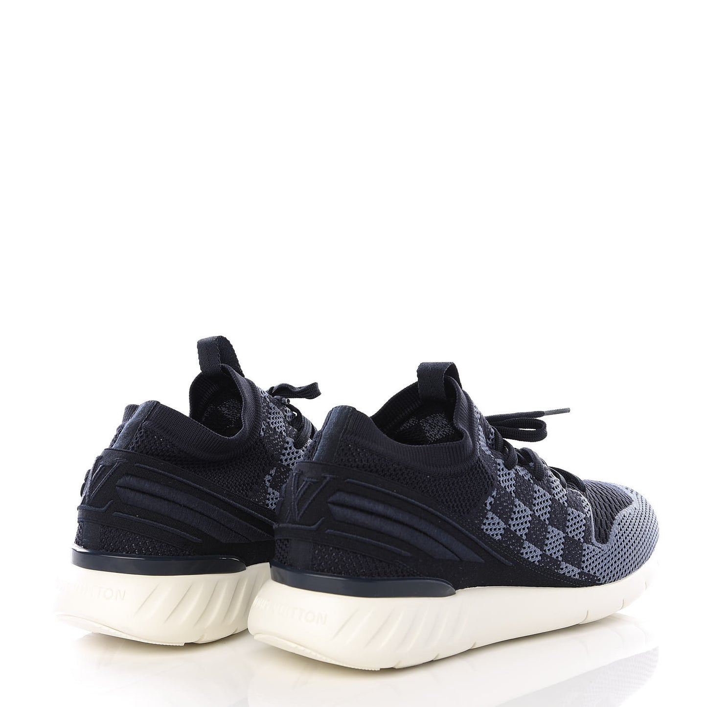 Knit Damier Fastlane Sneakers 8 Blue