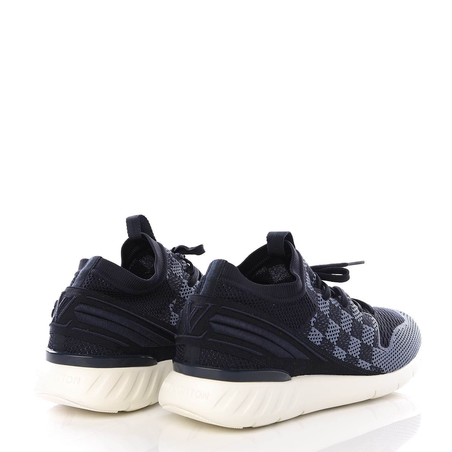 Louis Vuitton Knit Damier Fastlane Sneakers 8 Blue 14 of 30