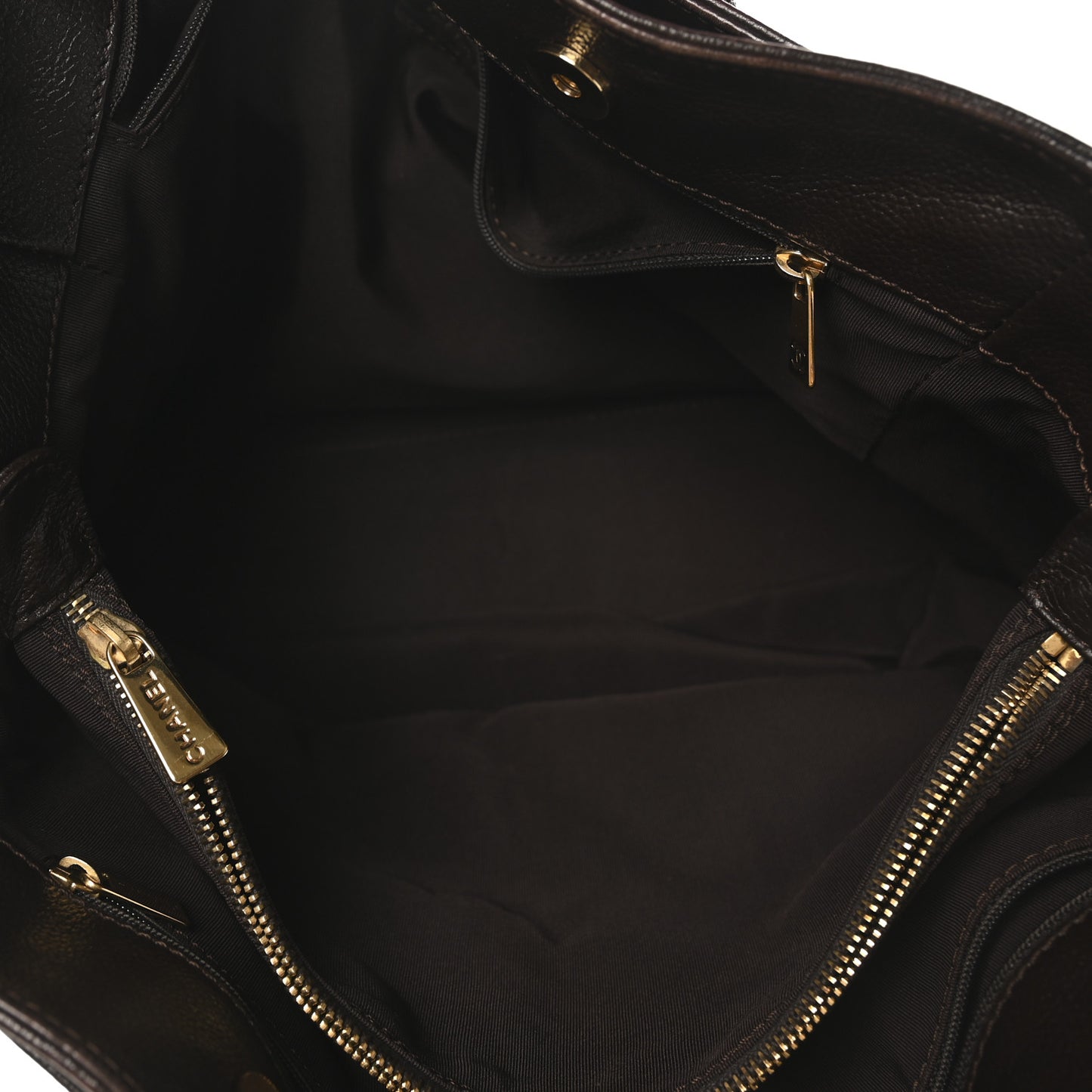 Calfskin Cerf Executive Shopper Tote Brown