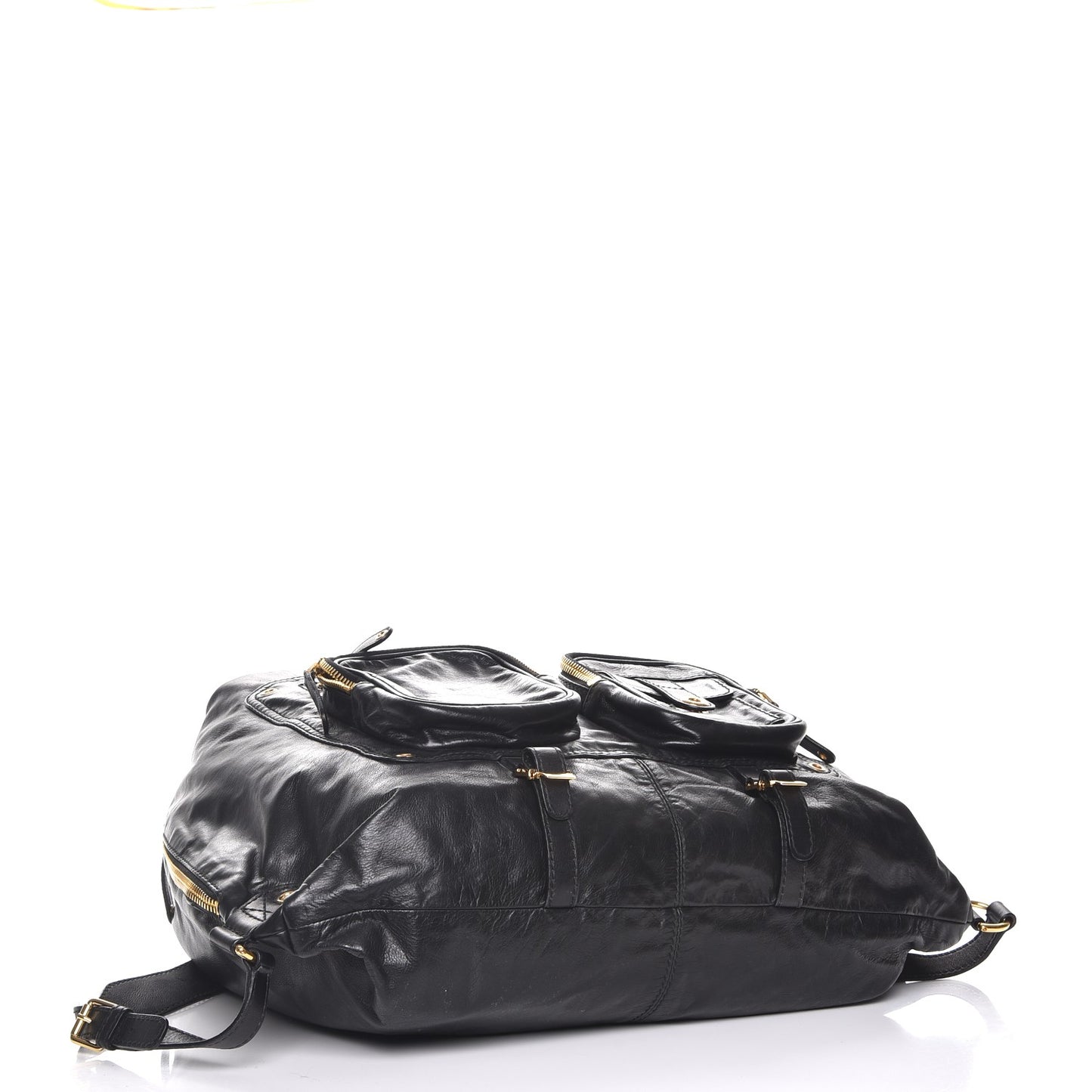 Lambskin Large Darwin Convertible Backpack Black