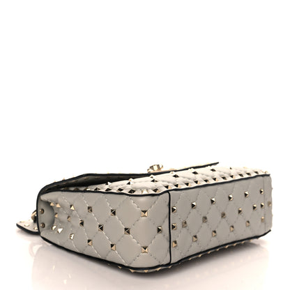 Valentino Garavani Nappa Medium Rockstud Spike Shoulder Bag Pastel Grey 4 of 9
