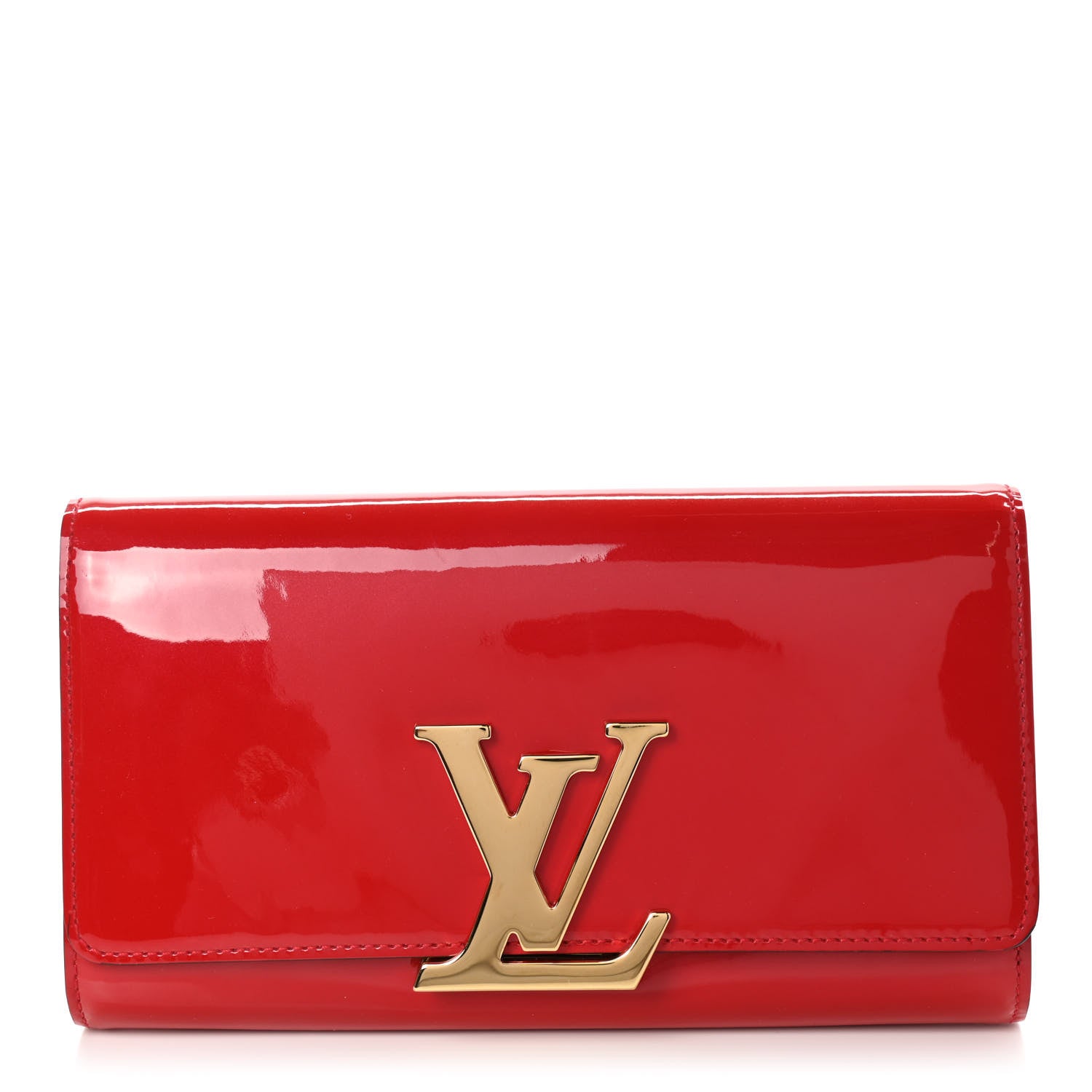 Louis Vuitton Patent Louise Clutch Cherry 1 of 9