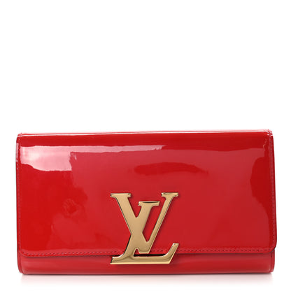 Louis Vuitton Patent Louise Clutch Cherry 1 of 9
