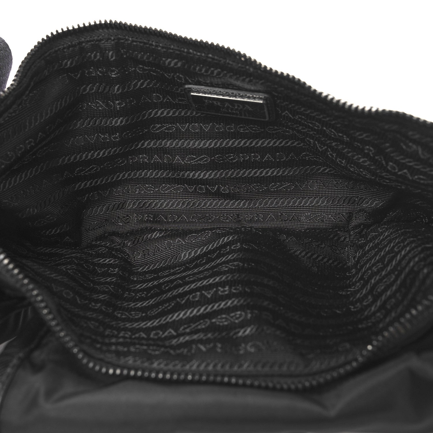 Prada Tessuto Nylon Saffiano Marsupio Triple Pocket Belt Bag Black 5 of 11
