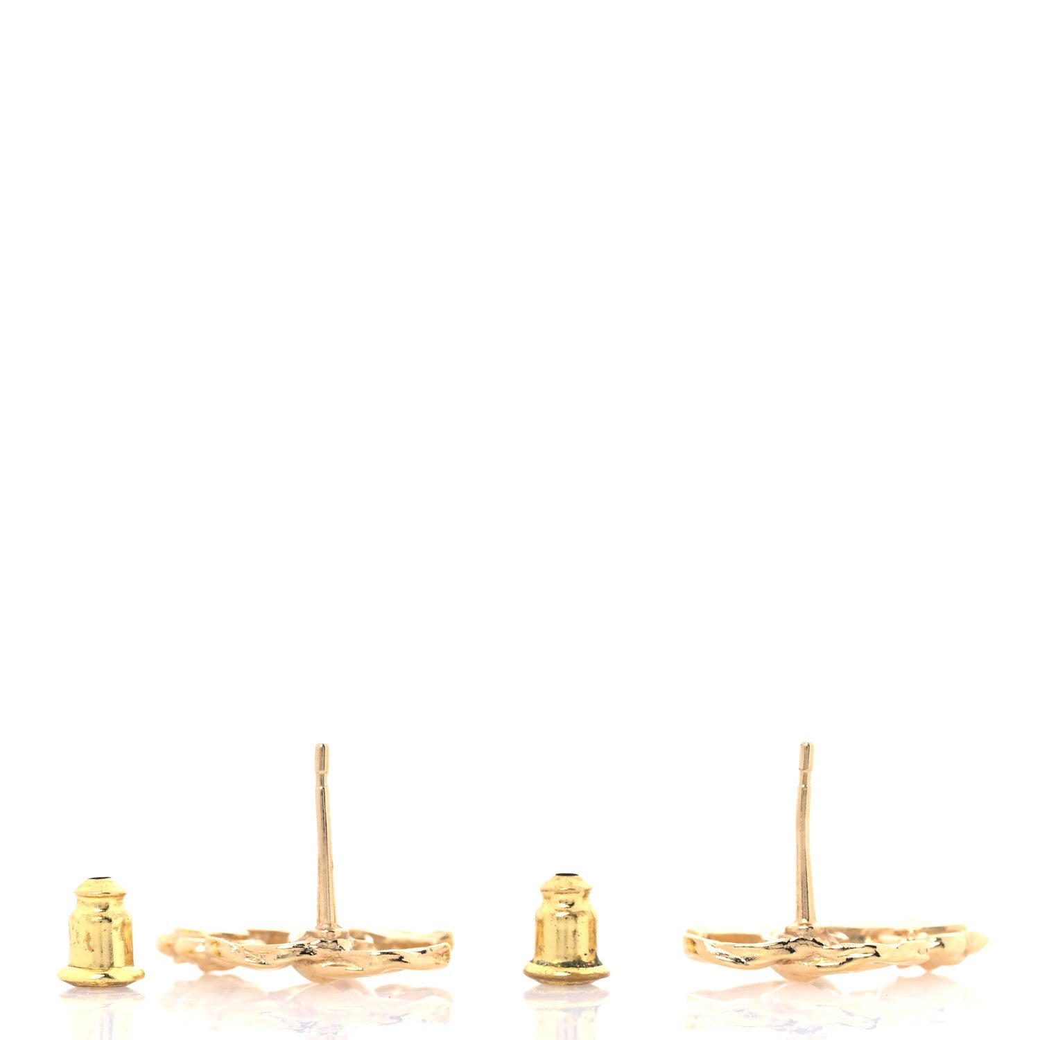 Chanel Metal Camellia CC Earrings Gold 3 of 5