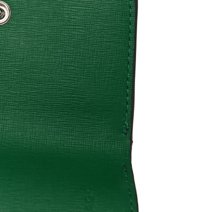 Balenciaga Striped Calfskin Logo Bi-Color Mini Wallet Grey Green 12 of 13