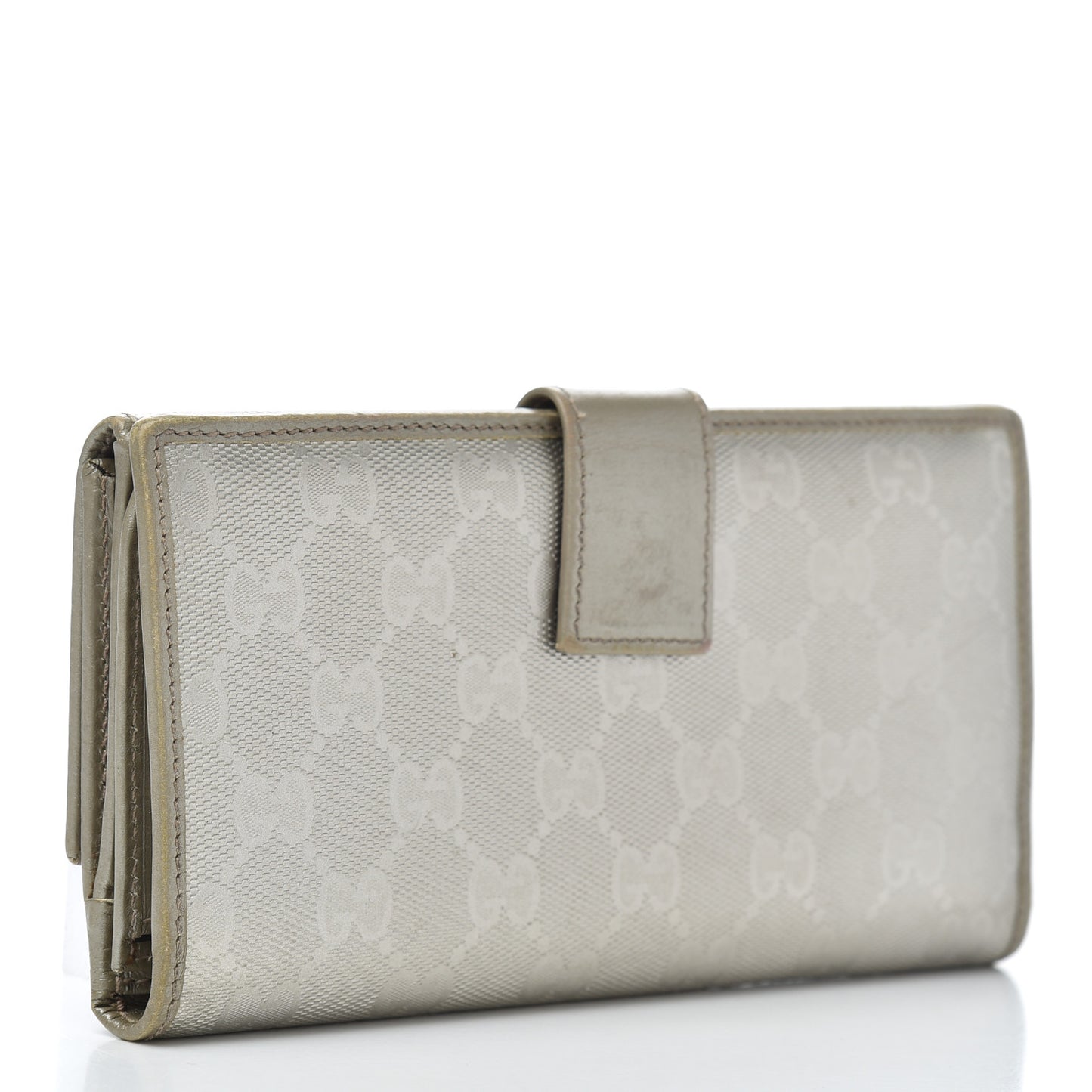 Imprime Monogram GG Pierce Continental Flap Wallet Silver