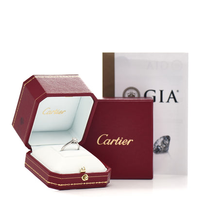 Cartier Platinum Diamond .40ct 1895 Solitaire Engagement Ring 52 6 7 of 7
