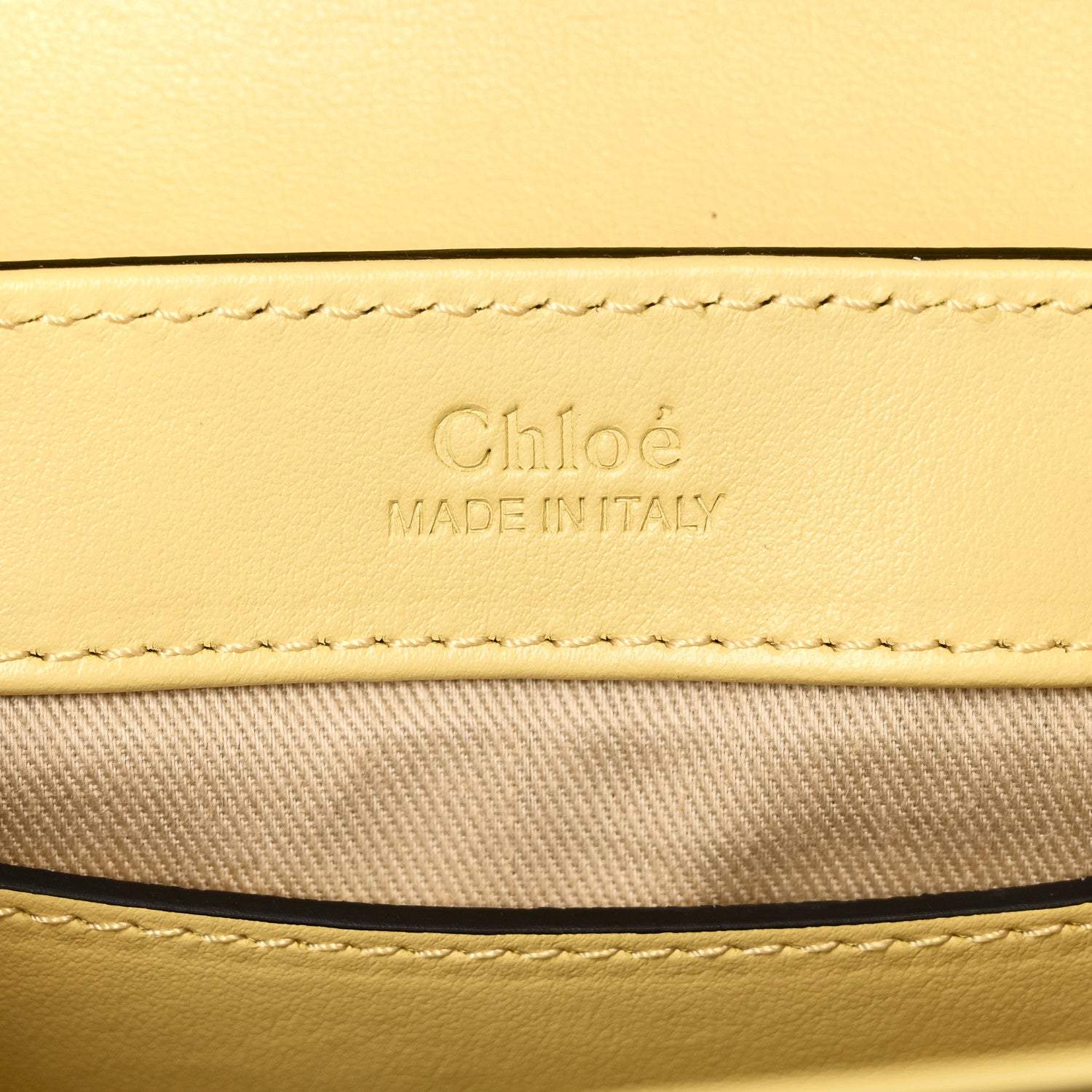 Chloe Calfskin Mini C Double Carry Yellow White Beige 6 of 10