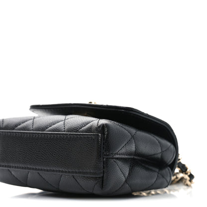 Chanel Caviar Quilted Nano Coco Handle Clutch With Chain Black 10 of 11