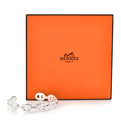 Hermes Sterling Silver MM Chaine d'Ancre Enchainee Cuff Bracelet ST 4 of 4