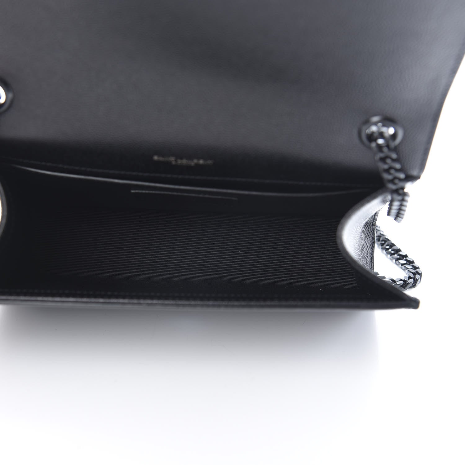 Saint Laurent Grain De Poudre Small Monogram Kate Satchel Black 5 of 11