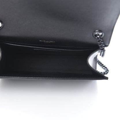 Saint Laurent Grain De Poudre Small Monogram Kate Satchel Black 5 of 11