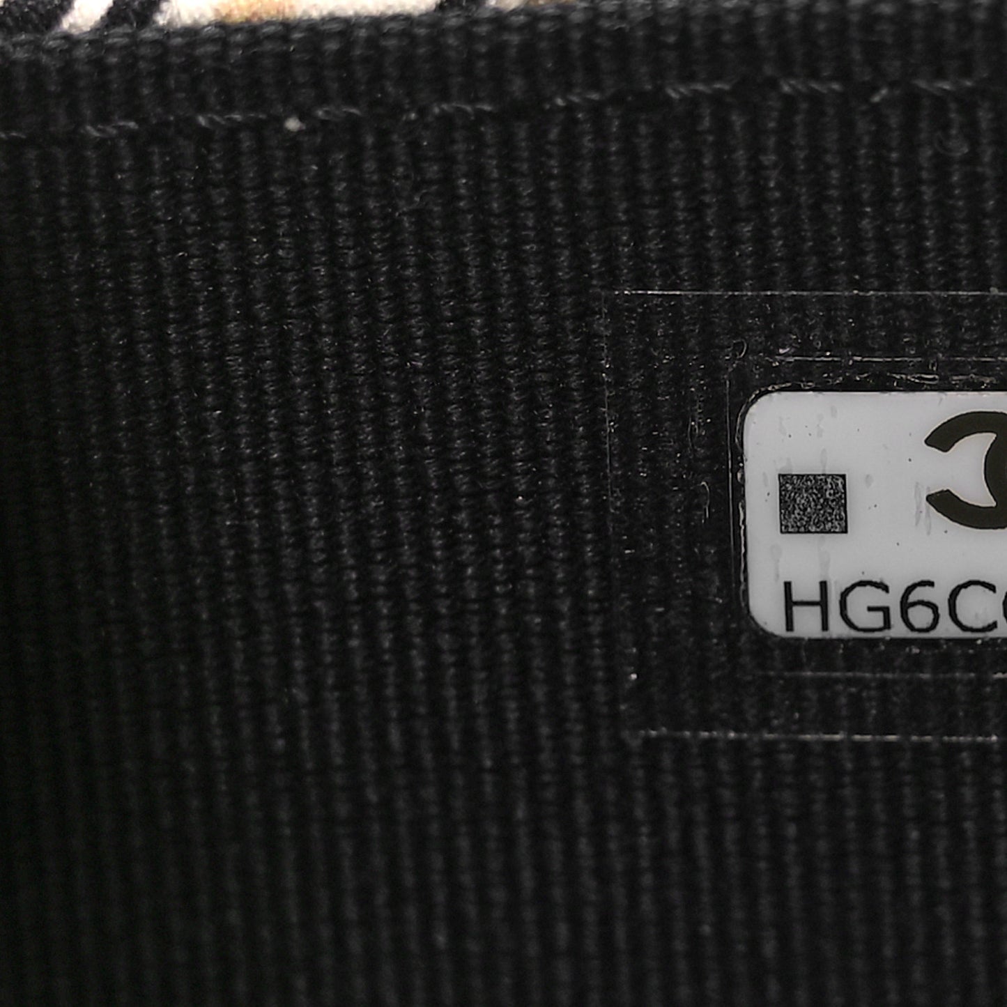 Canvas Check Flag Printed CC Clutch With Chain Beige Multicolor