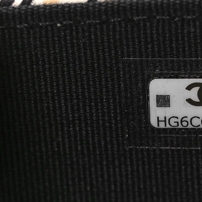 Chanel Canvas Check Flag Printed CC Clutch With Chain Beige Multicolor 7 of 10