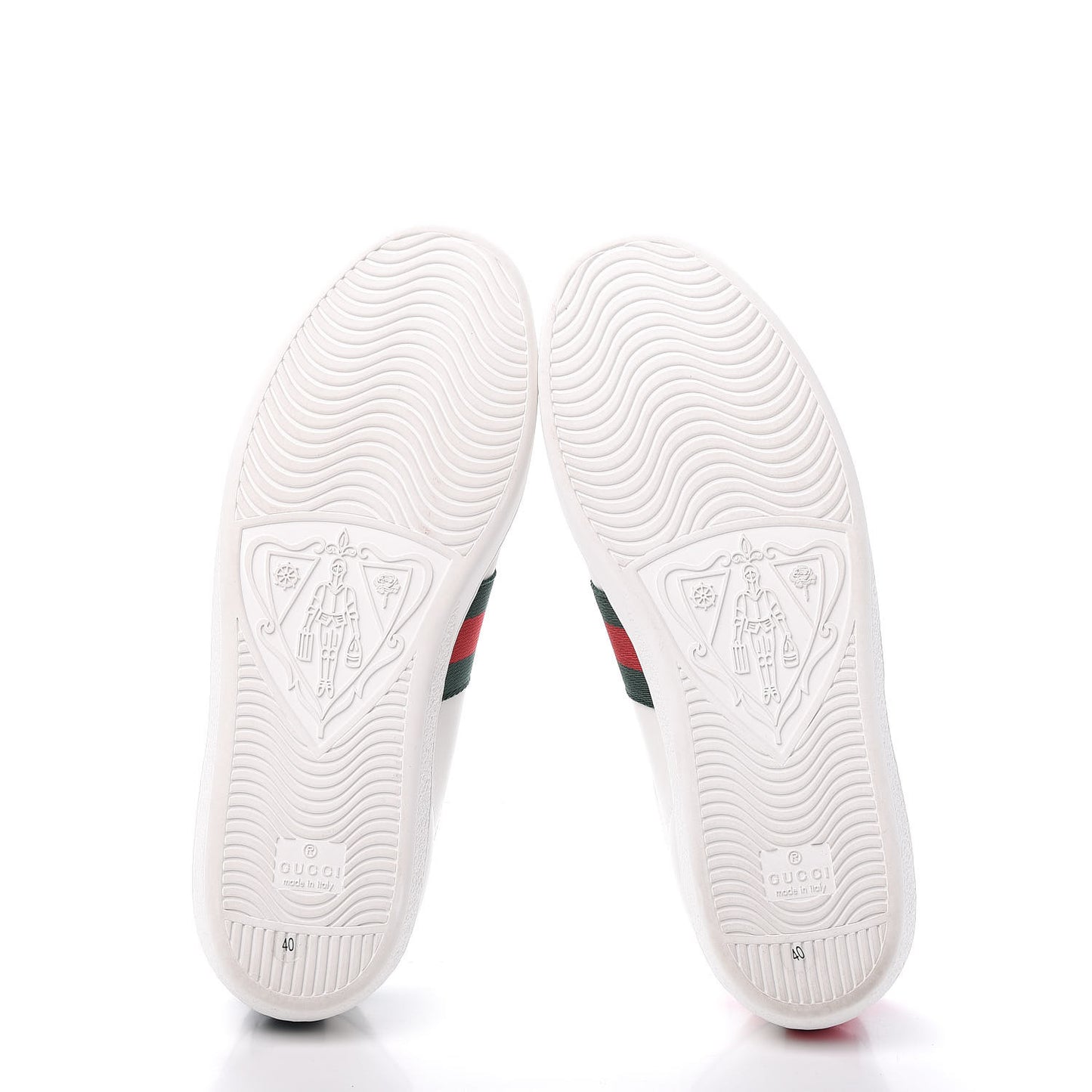 Calfskin Ayers Web Bee Embroidered Ace Sneakers 40 White