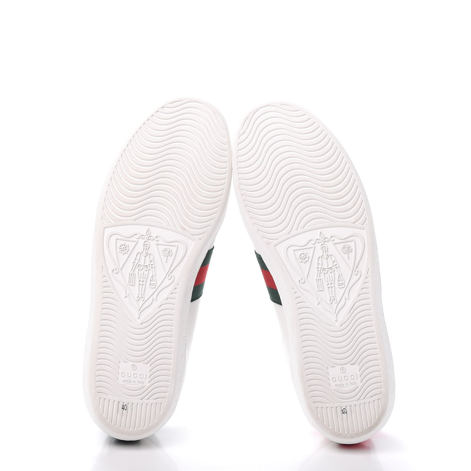 Gucci Calfskin Ayers Web Bee Embroidered Ace Sneakers 40 White 6 of 11