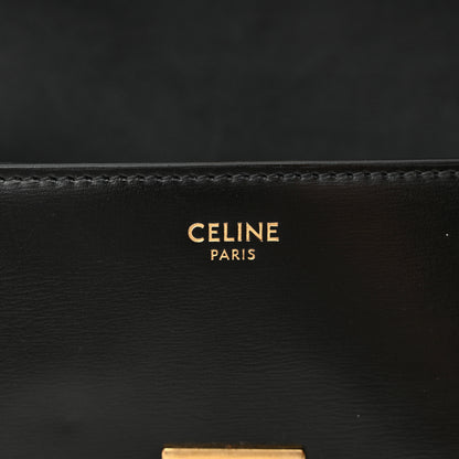 Celine Shiny Calfskin Triomphe Shoulder Bag Black 6 of 12