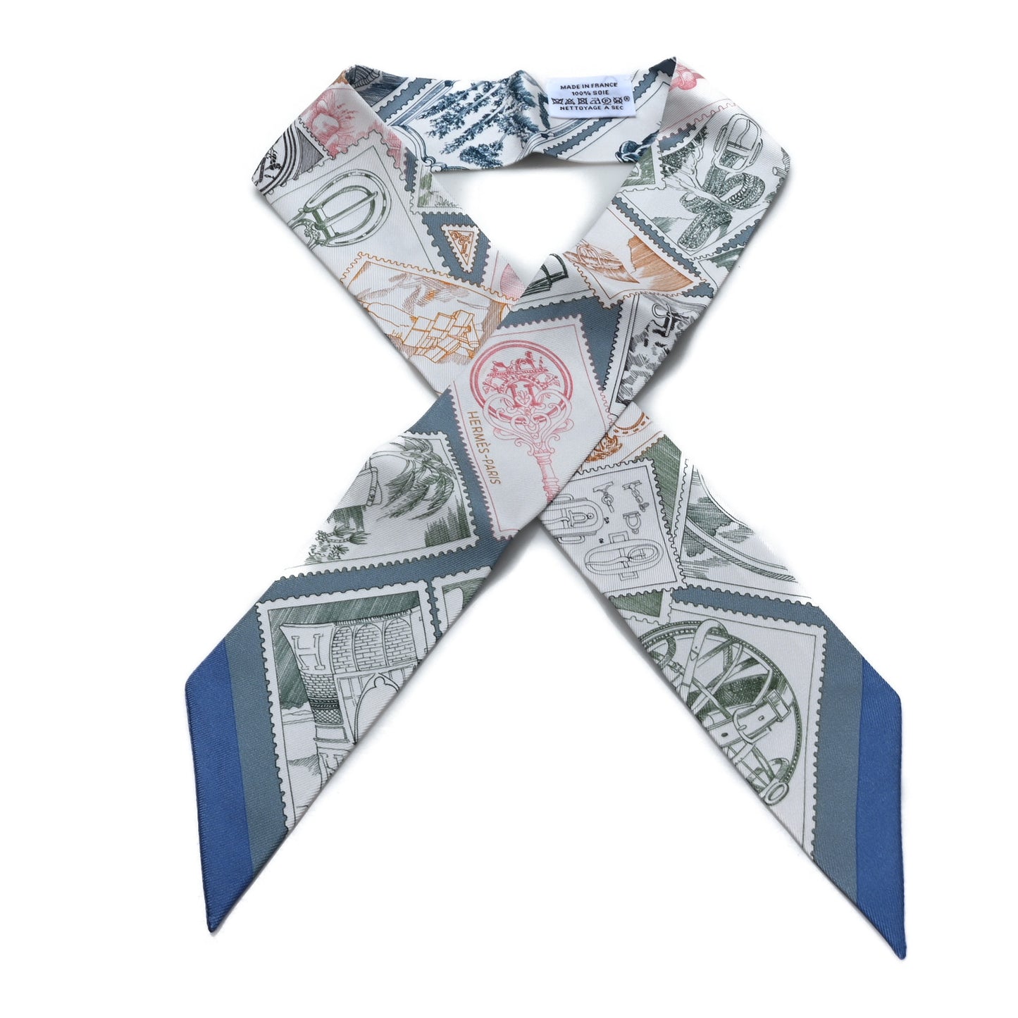 Silk Le Philateliste Du Faubourg Twilly Bleu Moyen White
